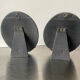 Paire antique de cadres ovales en bois noir 16,5 cm x 13 cm chacun