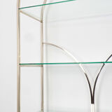 Hollywood regency style brass and glass showcase, 1970's