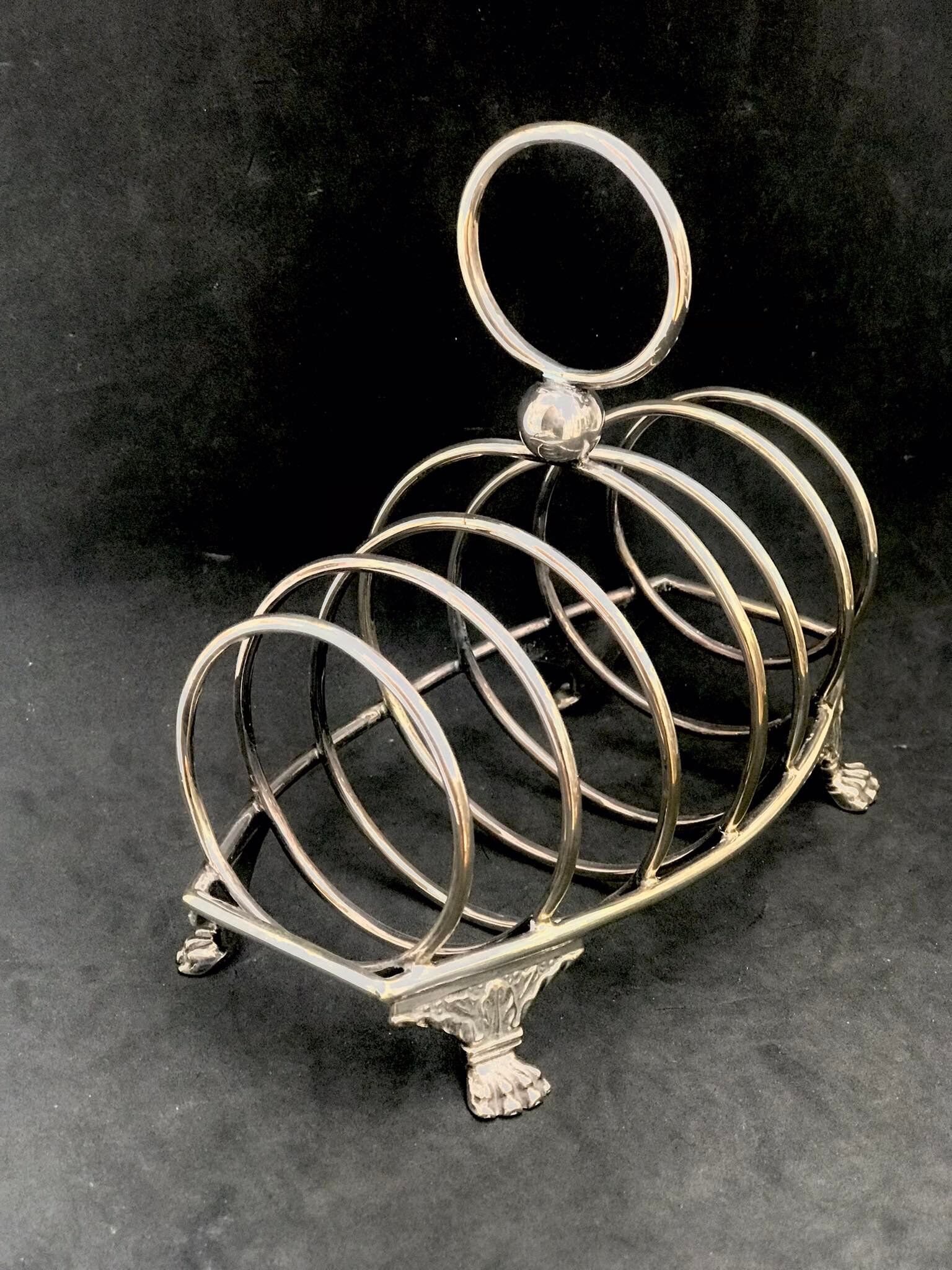 Victorian toast holder breakfast set 6 slices bread