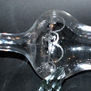 Carafe reims crystal of saint-louis decoration engraved with acid "rock crystal" 1930