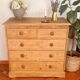 Vintage Solid Pine Commode Restored - Rustic Elegance