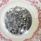 11 old plates hb choisy le roi in earthenware: joan of arc