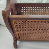 Wood and Vienna straw magazine rack