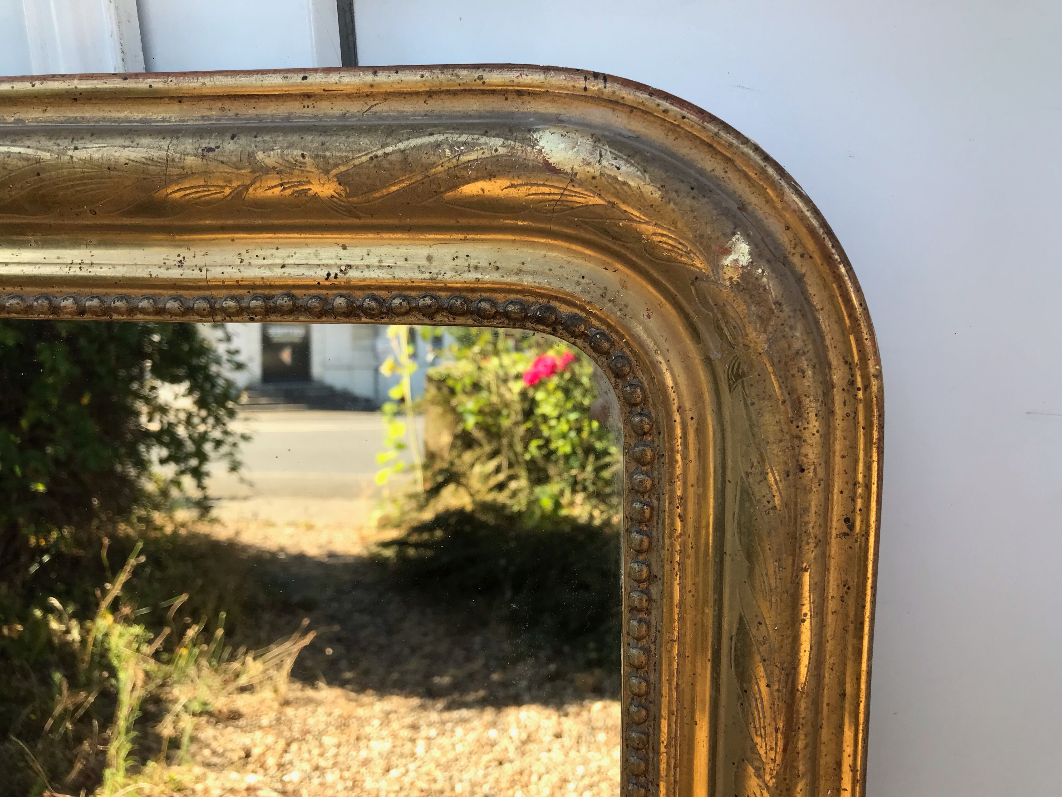 Louis-Philippe gilded mirror with gold leaf 73 x 54,5cm
