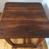 Art Deco extendable desk table with U-shaped base