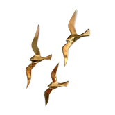 Trio of brass birds