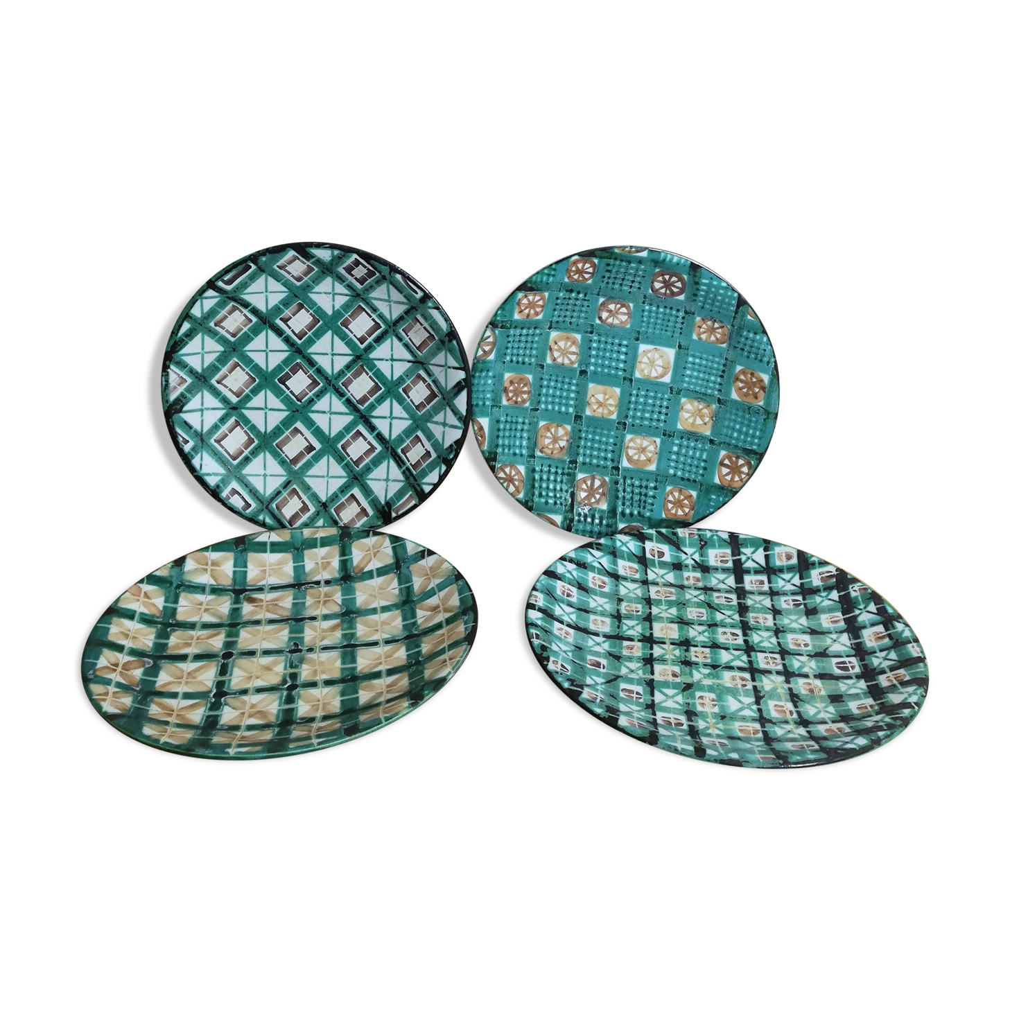 Series of 4 flat plates Robert Picault Vallauris