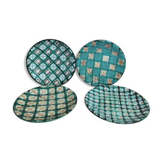 Series of 4 flat plates Robert Picault Vallauris