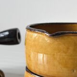 Caquelons - pans in yellow glazed stoneware from Vallauris