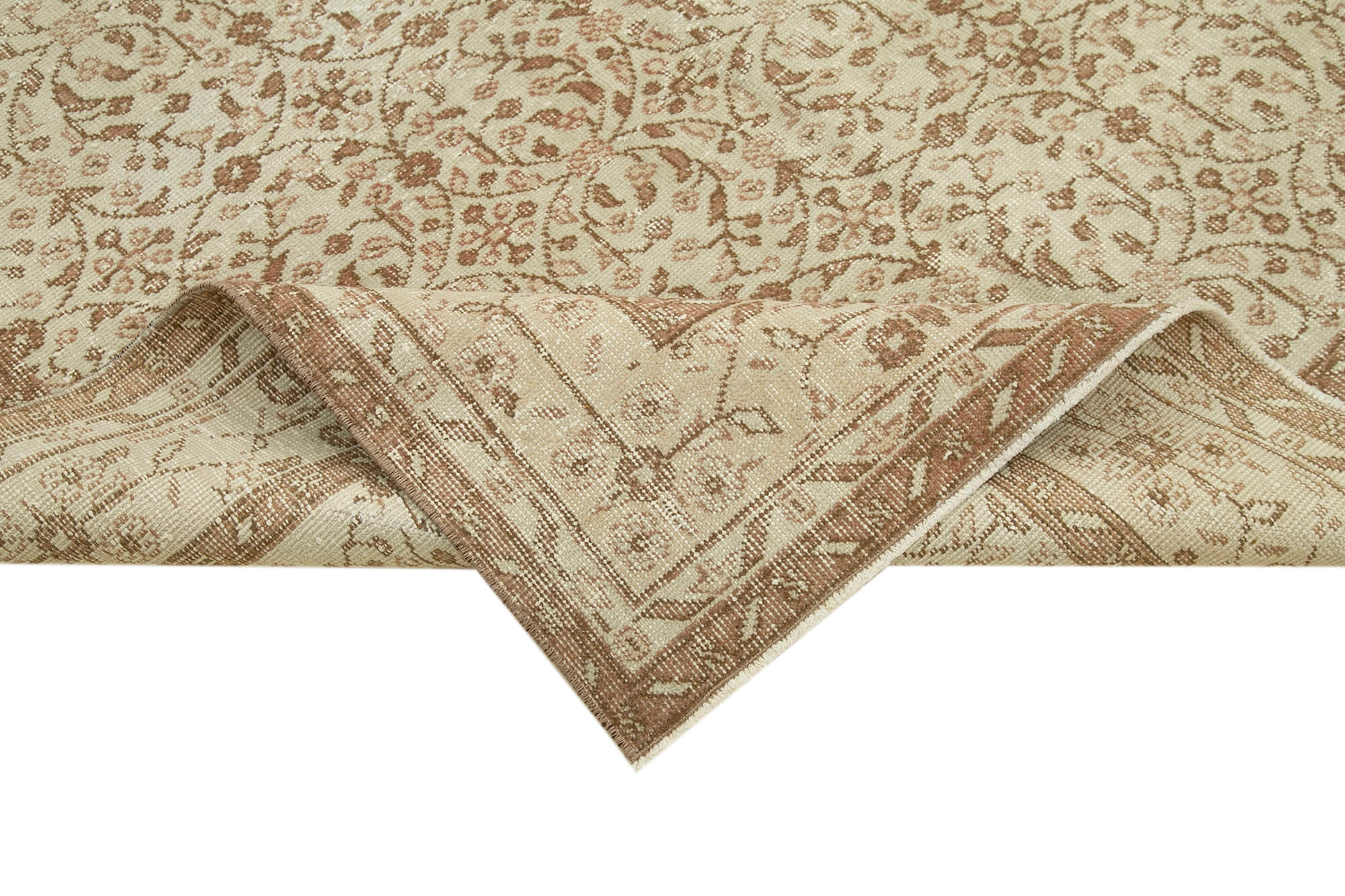 Hand-knotted one-of-a-kind turkish beige rug 165 cm x 281 cm - 38887