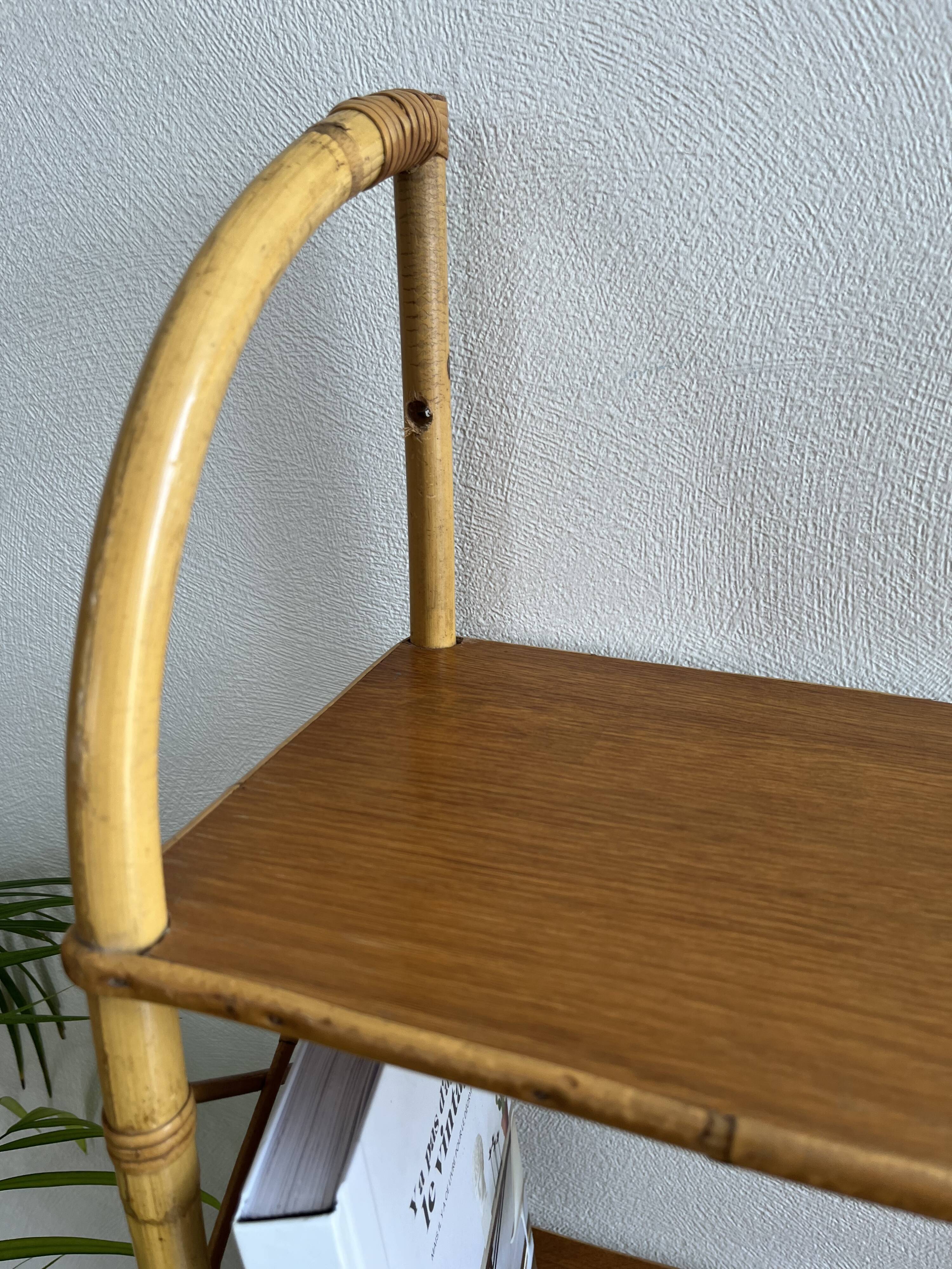 Rattan wall shelf