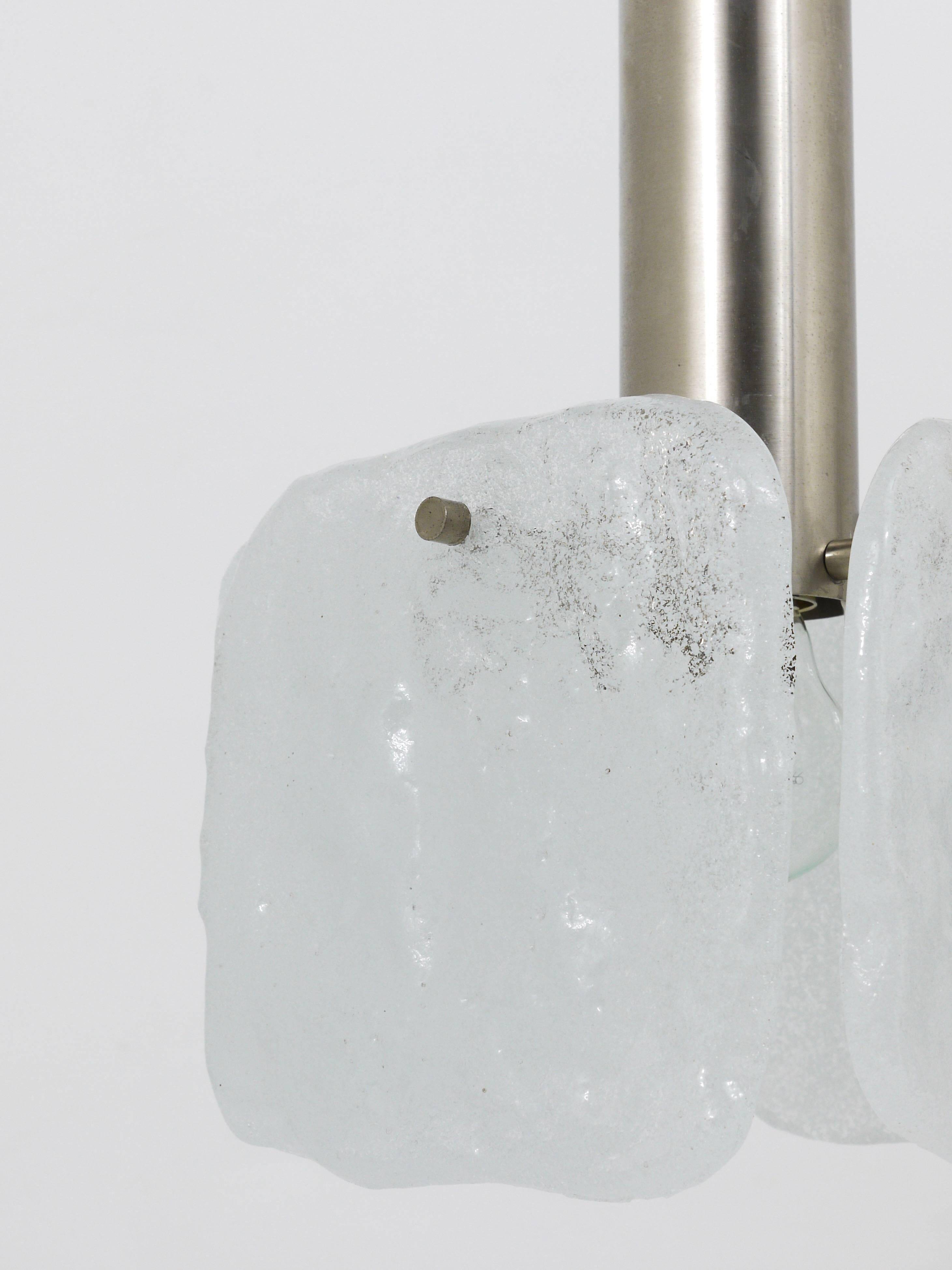 J.T. Kalmar 2x Suspension with frosted glass panels, Austria, 1960s