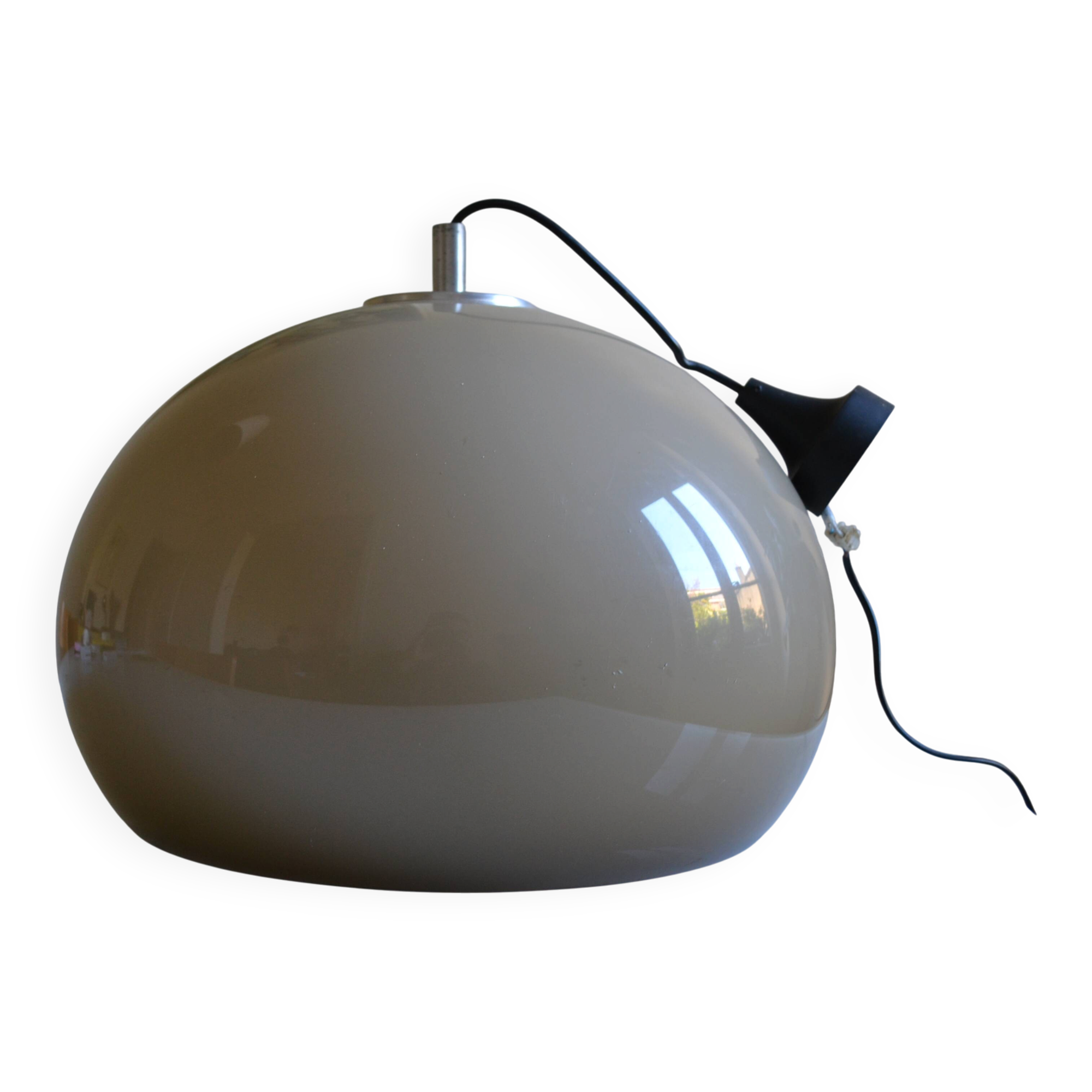 Brown gradient plastic pendant light 1970s