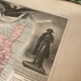 Old illustrated map of Corsica