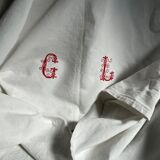 Old sheet with monogram