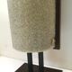 Floor lamp 60s rosewood and granite resin totem