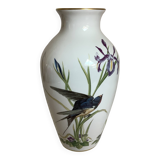 Large porcelain bird and flower vase