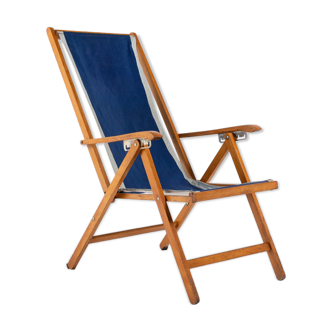 Italian foldable chaise longue by Fratelli Reguitti 1960