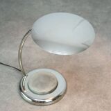 Mid-Century Italian Big Button Table Lamp in Chrome