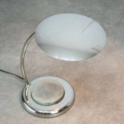 Mid-Century Italian Big Button Table Lamp in Chrome