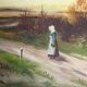 Ancient painting: animated landscape