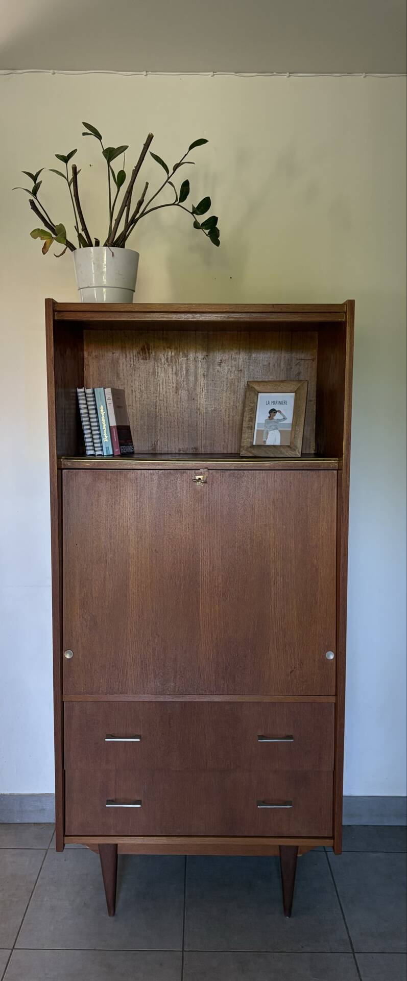 Vintage Scandinavian library secretary