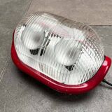 Red Walnut Floor Lamp Model by Achille Castiglioni for Flos, 1970s Mid-Century Modern Italy