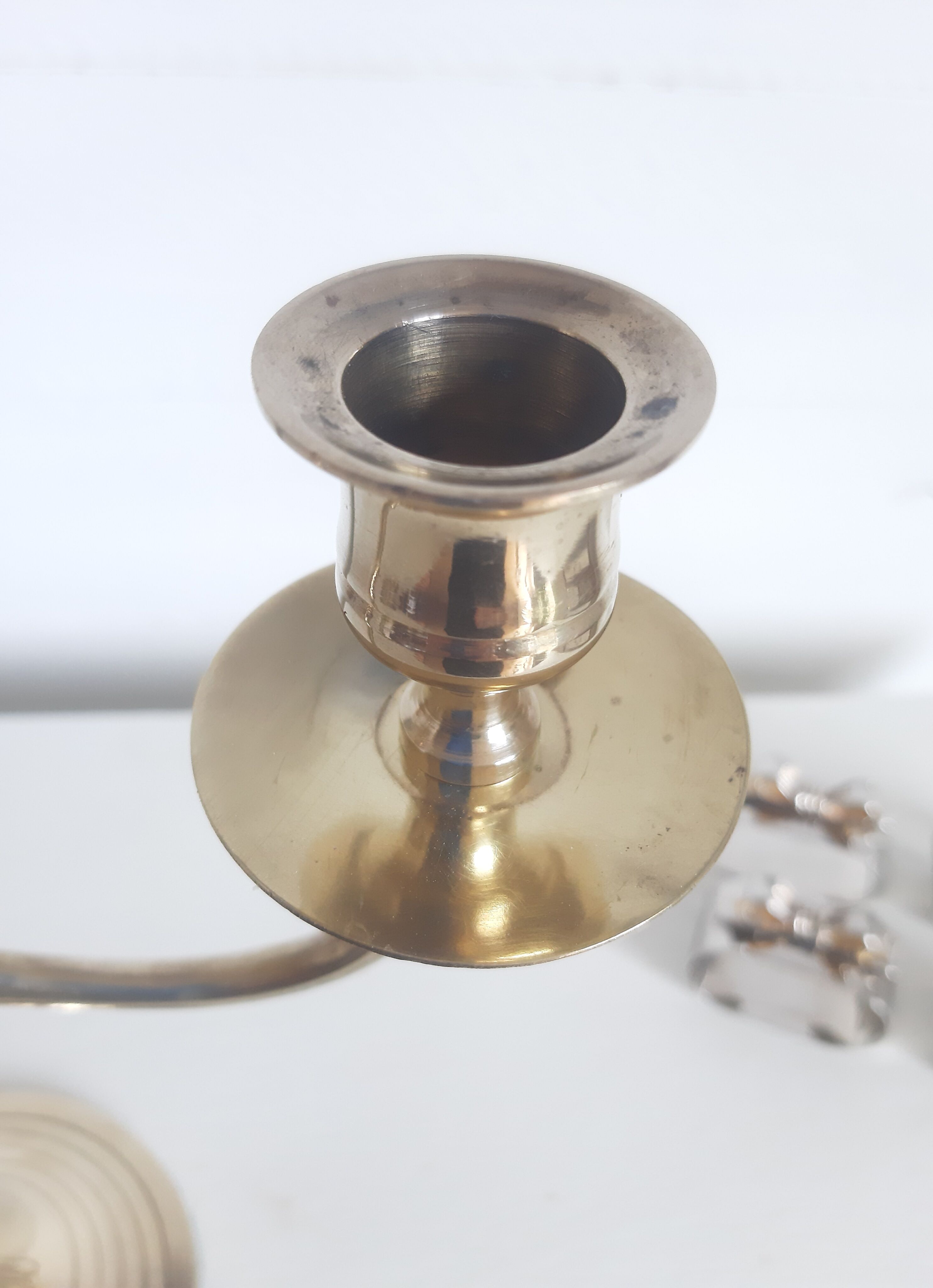 Brass chandelier/candle holder