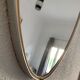 Vintage mirror 1960 rearview mirror aymetric silver - 48 x 33 cm