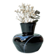 Vase Verrerie de Maure - Vieil black and scrolls