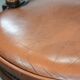 Classic and timeless cow leather and wooden Chesterfield office chair