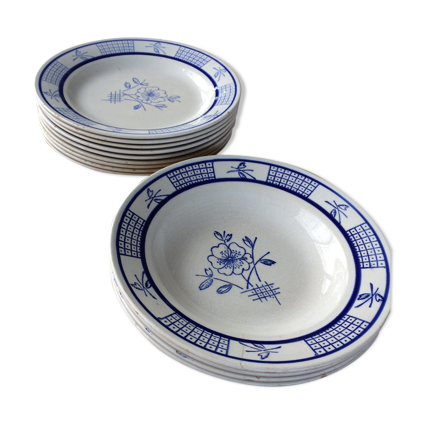 Assiettes Porcelaine Gien