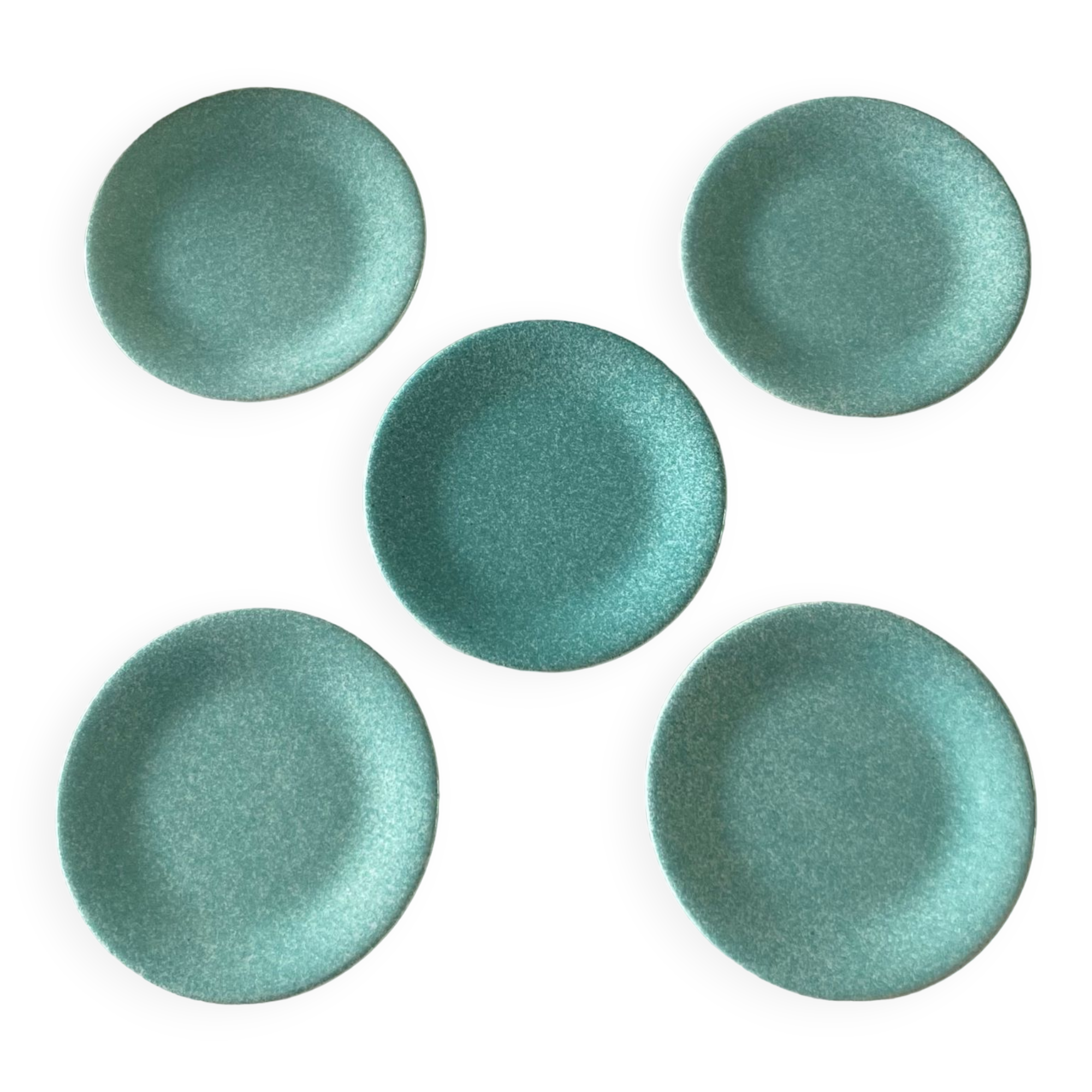 5 assiettes à dessert mouchetées Italiennes
