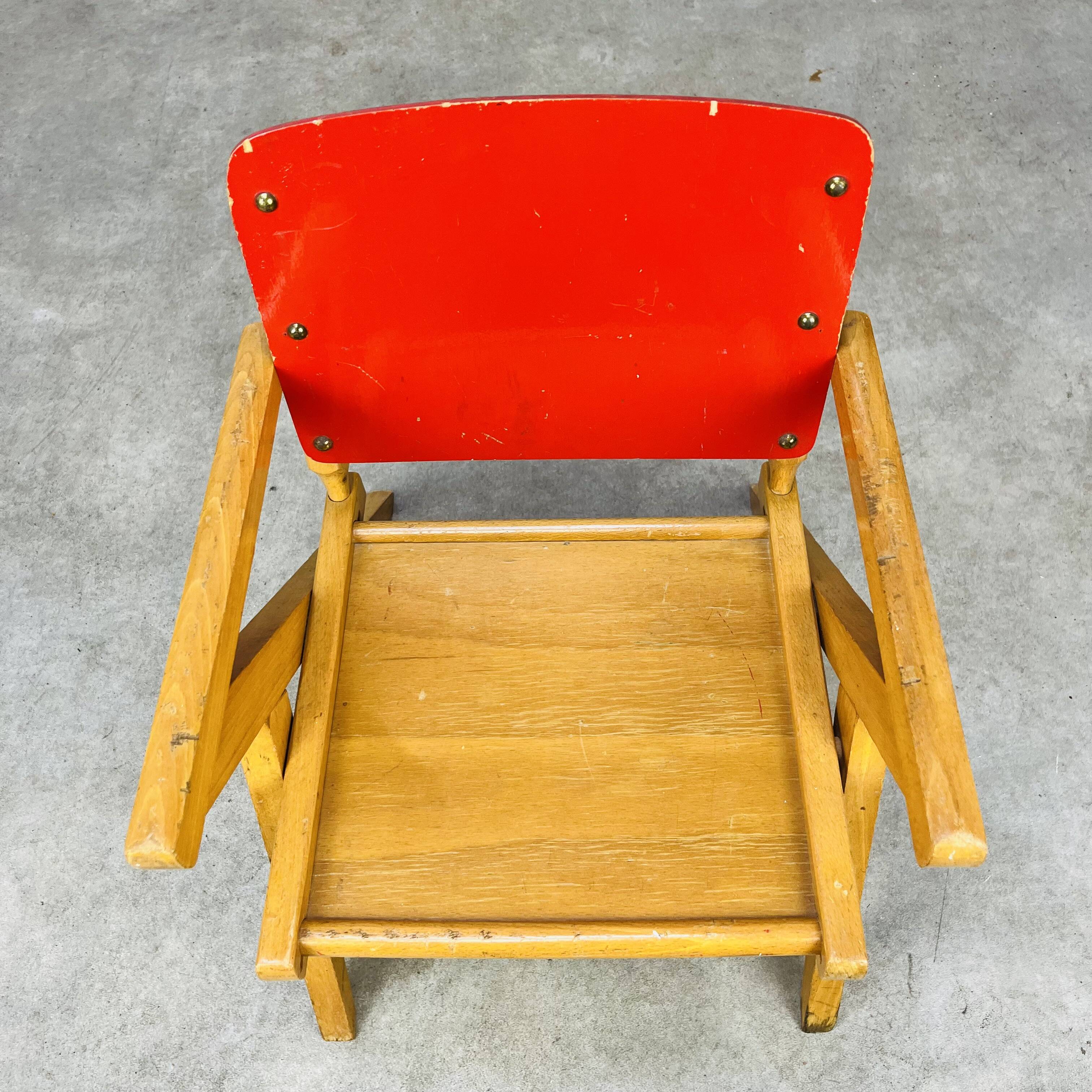 60s wooden children's armchair