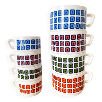 Arcopal cups from the 70s, square model