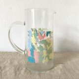 80s glass pitcher