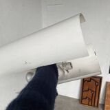 Pair of Parscot wall lights in white lacquered metal from the 80s