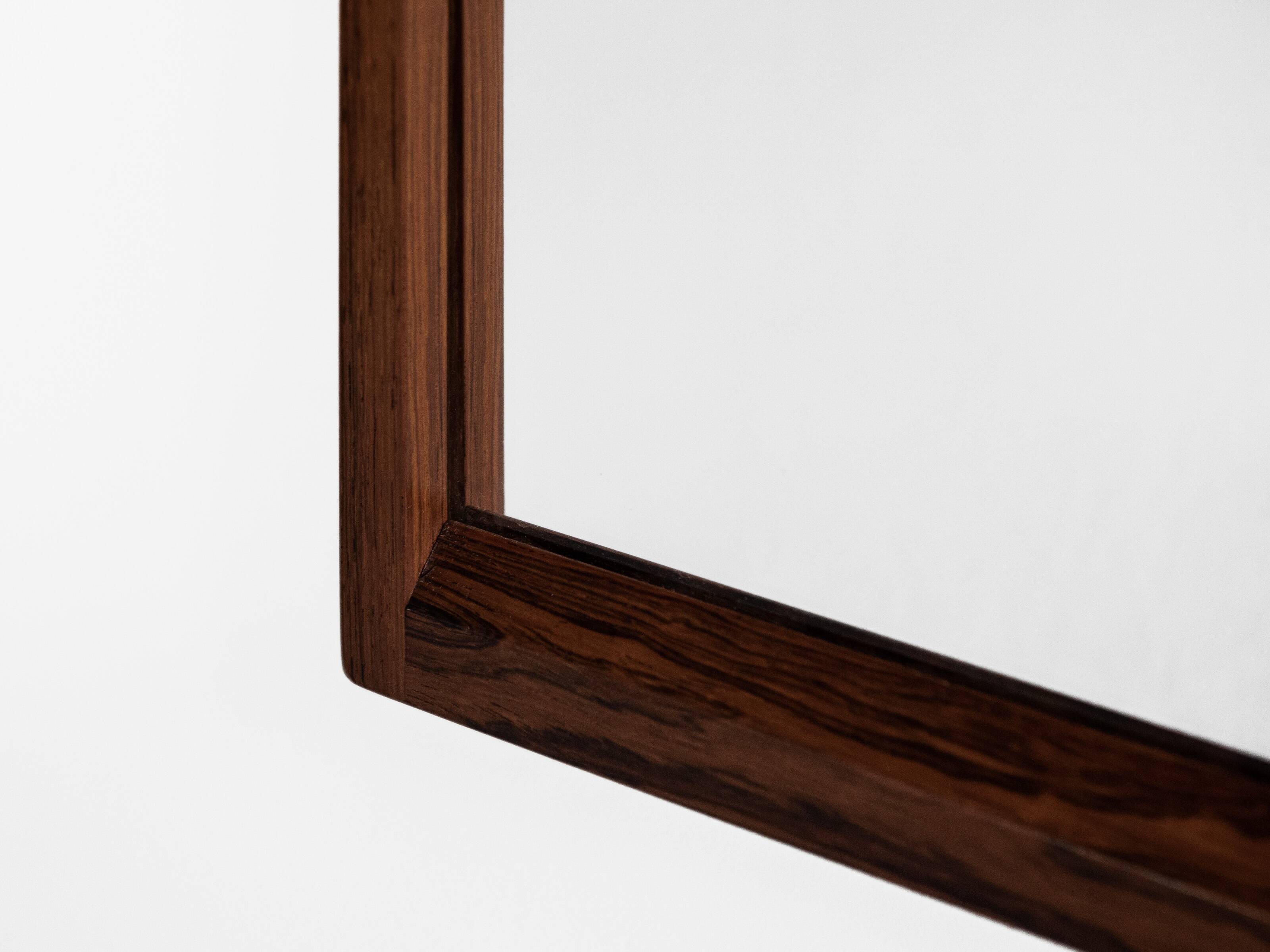 Midcentury Danish mirror in rosewood - Kai Kristiansen for Aksel Kjersgaard
