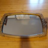 Painted wooden art deco mirror 33 X 51 cm