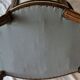 Ancien fauteuil en noyer style Louis XVI – Vert d'eau & crème – Fin XIXe