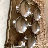 6 stainless steel cups by Guy Degrenne, 1970s