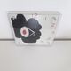 Vintage wall clock -- Wood and glass - 80s-90s