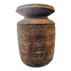 Old wooden pot