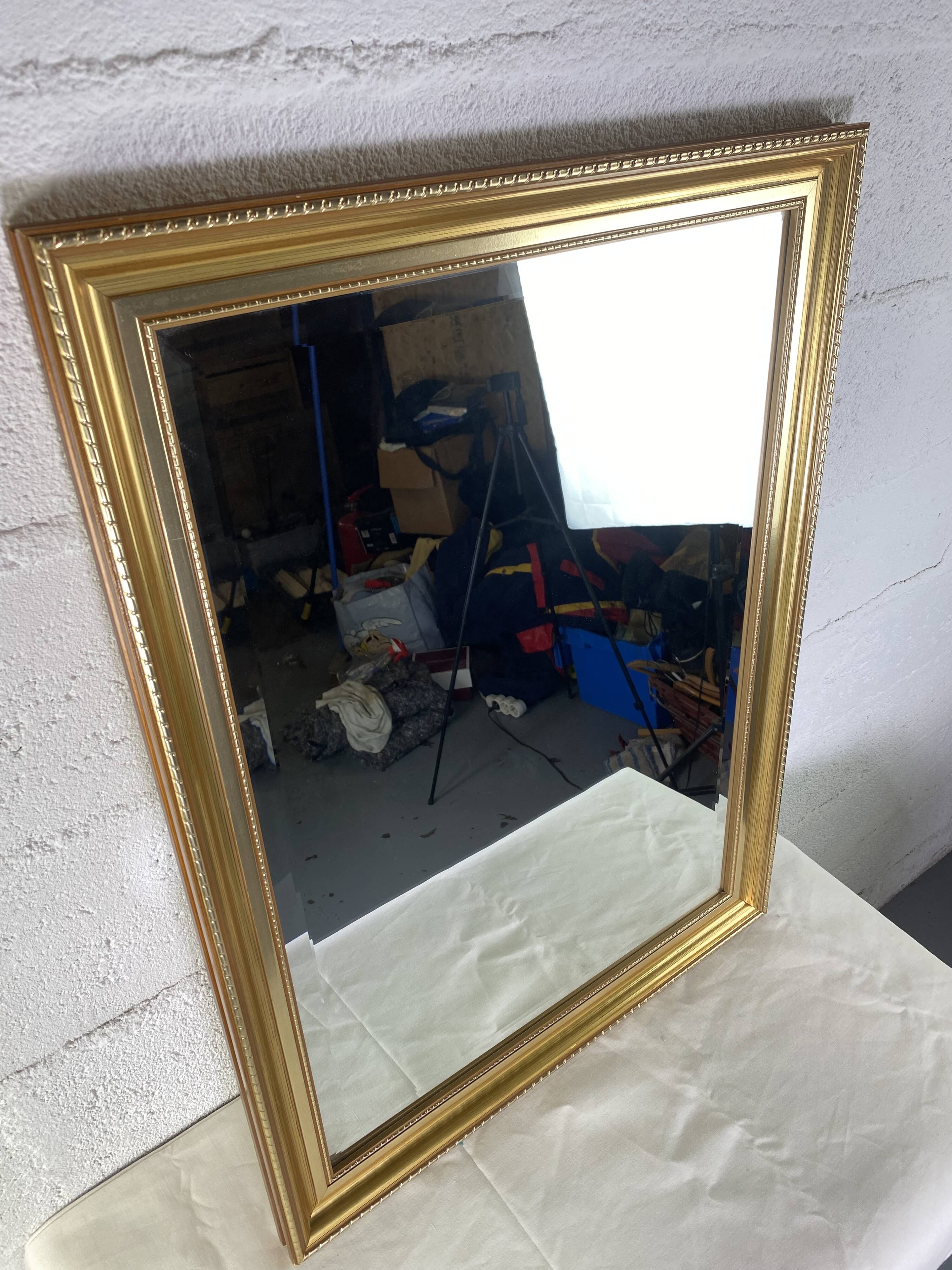 Gold Beveled Mirror