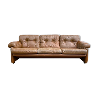 Leather Sofa Coronado by Tobia Scarpa by B&B Italia, 70s