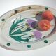 Oval dish Vallauris handmade thistles
