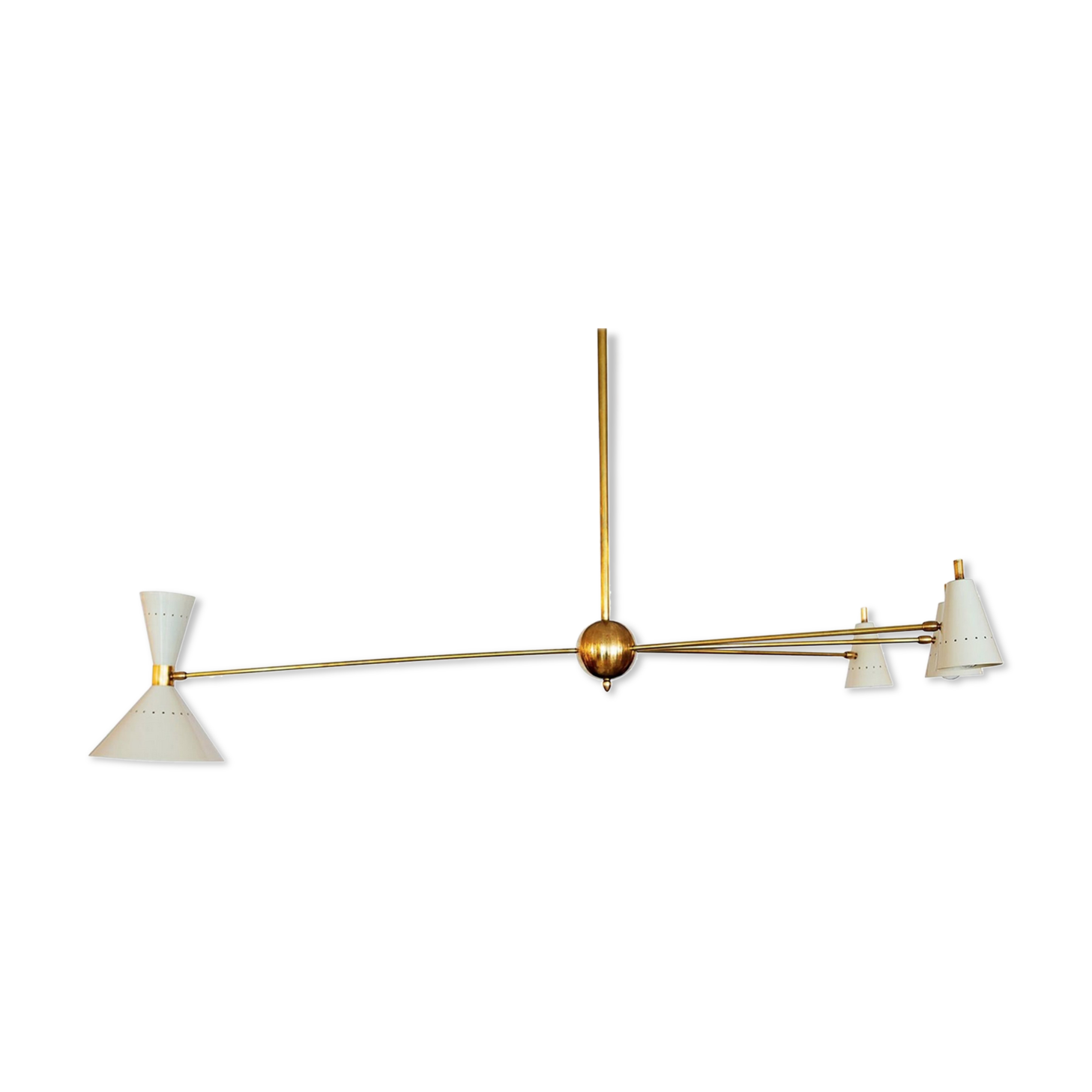 Lustre asymétrique sputnik blanc