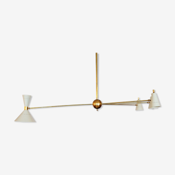 Asymmetrical chandelier sputnik white