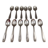 Christofle Atlas - 12 silver-plated coffee spoons in very good condition.