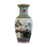Vase en porcelaine de Chine, famille rose